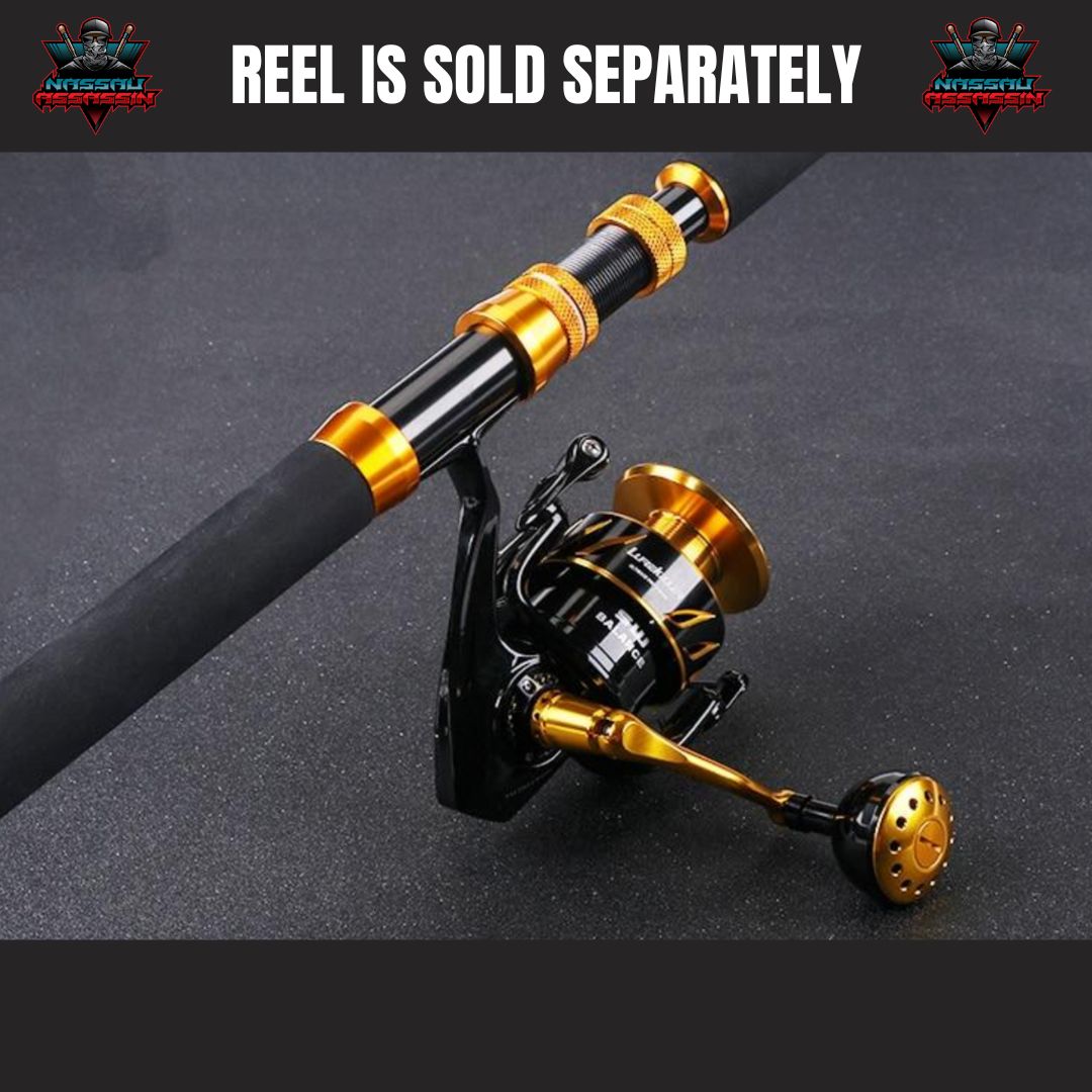 1.8M UP TO140LB/ 64KG Two-sectional Heavy Power Carbon Spinning Trolling  Rod with Sea Guide Rings