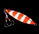 Set of 4 Multicolor Metal Slow Jigs With Double Hook Assist 60, 80, 120 and 150g