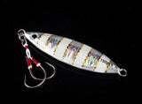 Set of 4 Multicolor Metal Slow Jigs With Double Hook Assist 60, 80, 120 and 150g