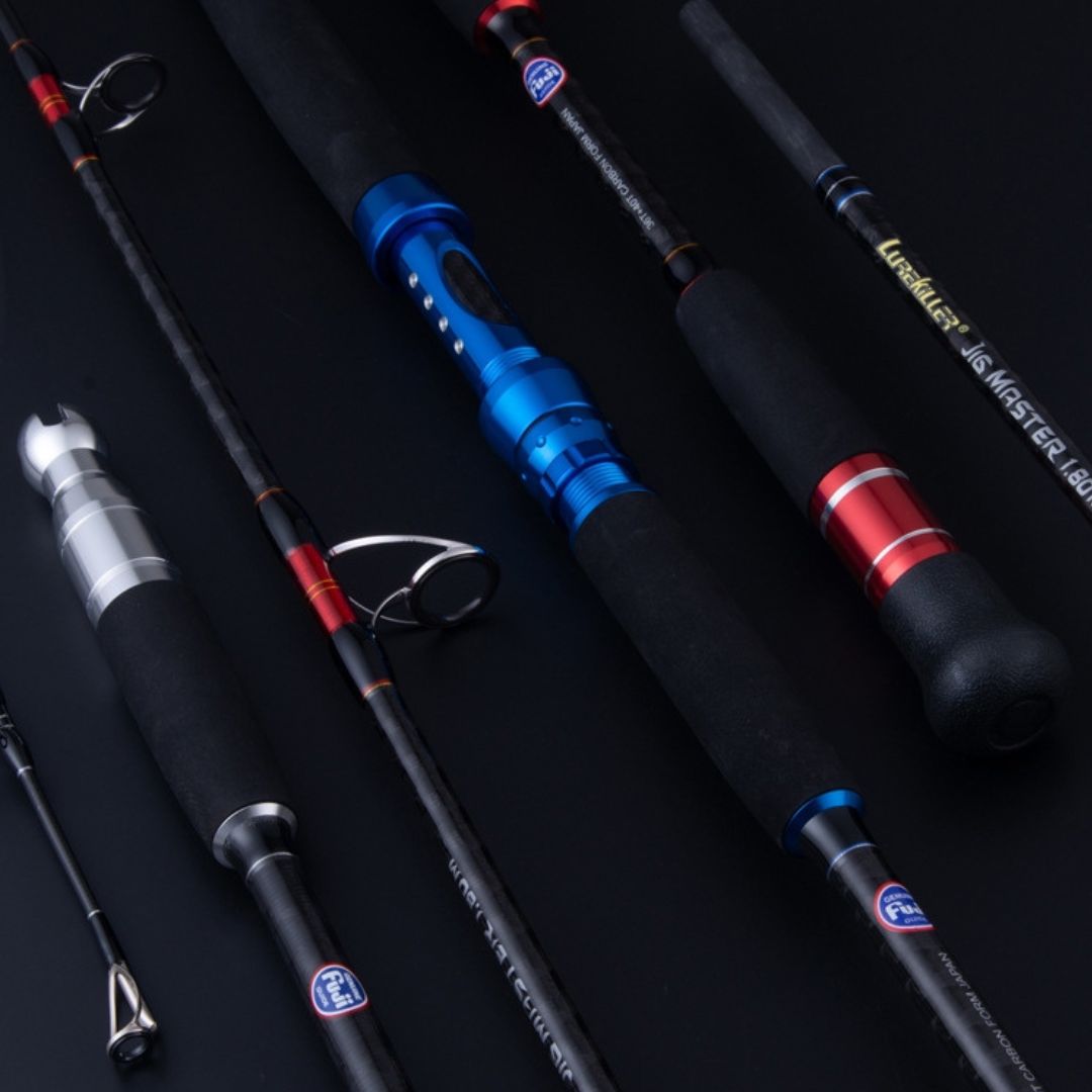 64KG Two-sectional Heavy Power Carbon Spinning Trolling Rod with Sea Guide  Rings