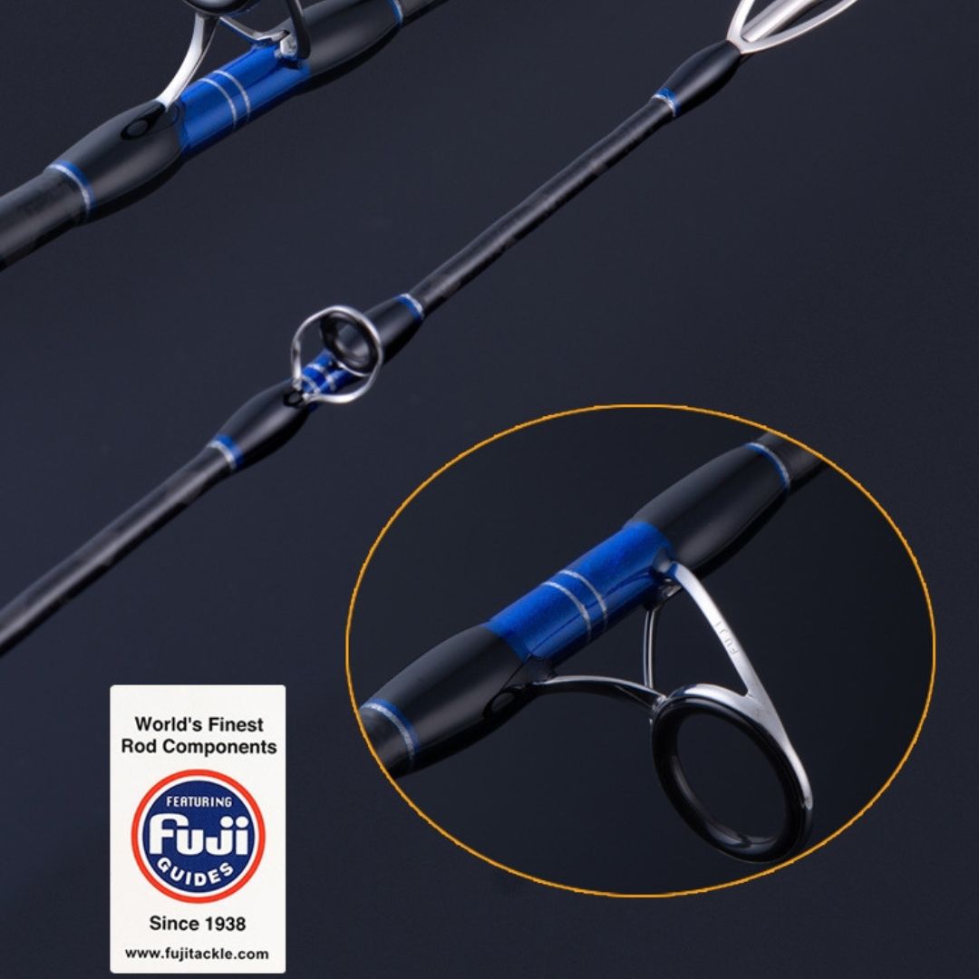 1.6-2.1M 37KG/ 81LB Two-sectional Heavy Power Carbon Spinning Rod with Fuji  Guide Rings