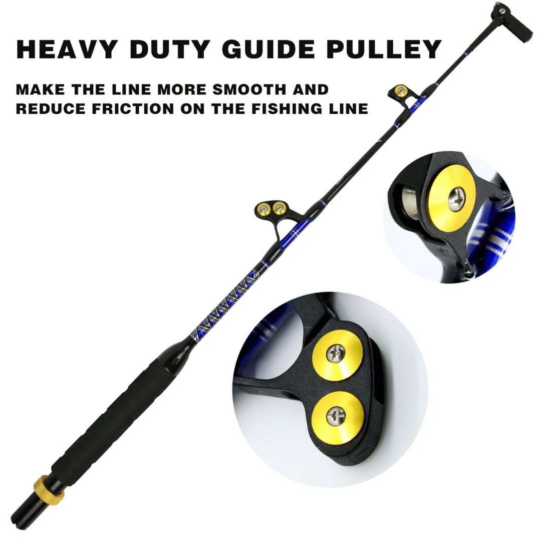 130lb 1.5m (5ft) Heavy Power Two-sectional Short Carbon Trolling