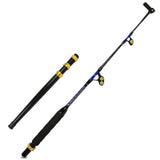 100lb/ 130lb 1.5m (5ft) Heavy Power Two-sectional Short Carbon Trolling Rod with Pac Bay Roller Guides and a Swivel Tip