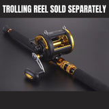 1.8M UP TO140LB/ 64KG Two-sectional Heavy Power Carbon Trolling Rod with Maksuki Double Roller Guides