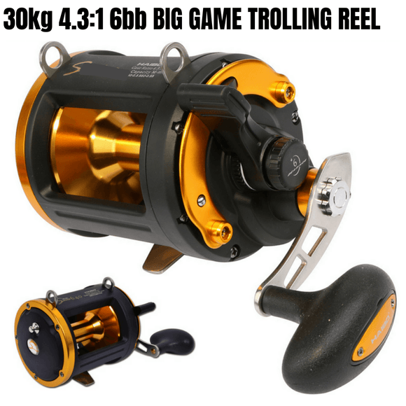 H640 SWORD 30 kg/ 66 lb Drag, 4.3:1 Gear Ratio, 6BB Trolling Big Game Reel 