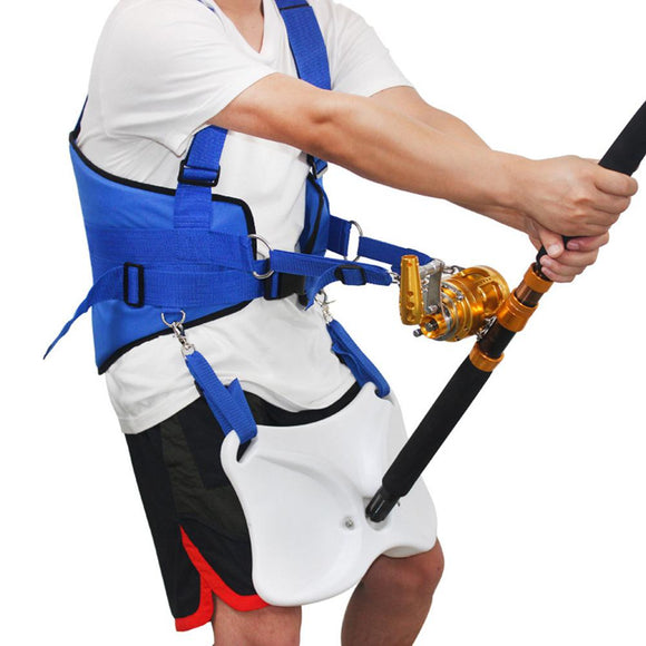 Deluxe Big Game Trolling Rod Adjustable Waist and Shoulders Belt