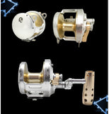 50W 40kg Max Drag CNC Machined Aircraft Aluminum Forged Spool 2 Speed Narrow Topless Trolling Reel
