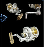50W 40kg Max Drag CNC Machined Aircraft Aluminum Forged Spool 2 Speed Narrow Topless Trolling Reel