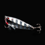 Set of 5 Multicolor Metal Jigs With Treble and Hook Assist 40, 60, 80 and 100g 