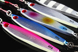 Set of 5 Multicolor Metal Jigs With Treble and Hook Assist 40, 60, 80 and 100g 