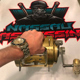 W80 50kg Max Drag CNC Machined Aircraft Aluminum Forged Spool 2 Speed Boat Trolling Reel 