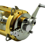 W80 50kg Max Drag CNC Machined Aircraft Aluminum Forged Spool 2 Speed Boat Trolling Reel 