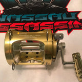W80 50kg Max Drag CNC Machined Aircraft Aluminum Forged Spool 2 Speed Boat Trolling Reel 